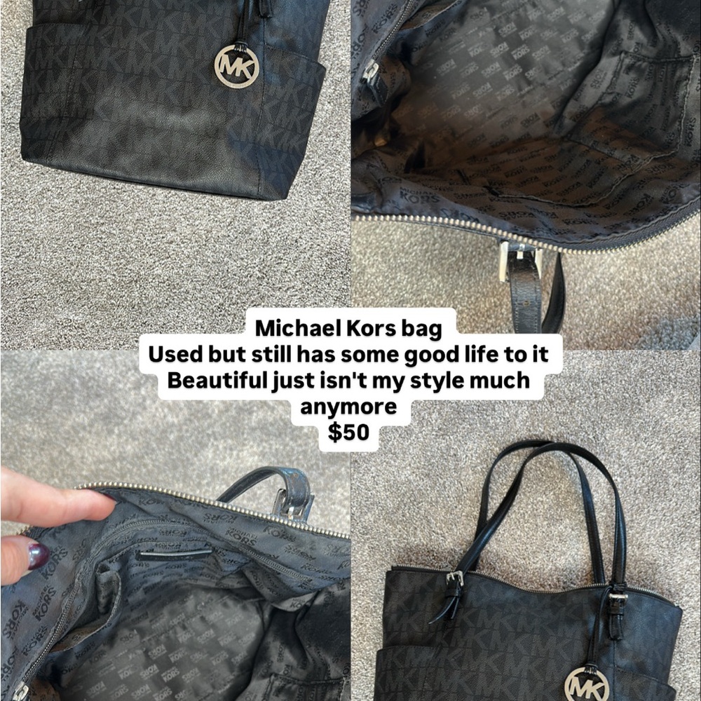 Michael Kors Black Logo Tote